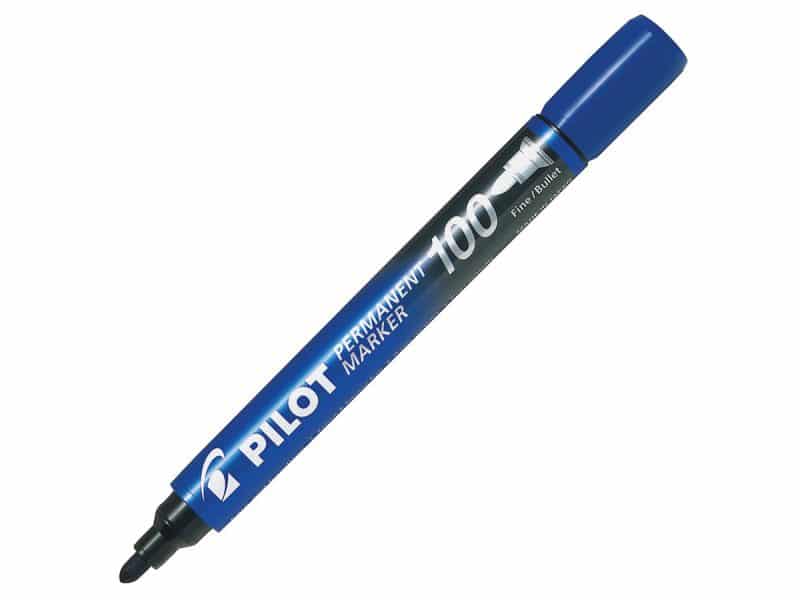 Marqueur permanent Pilot 100 bleu conique