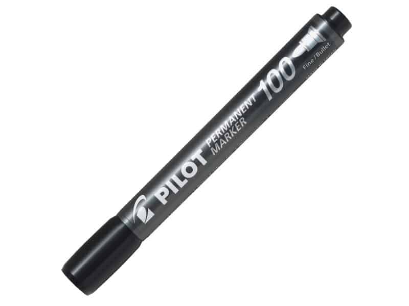 Marqueur permanent Pilot 100 noir conique
