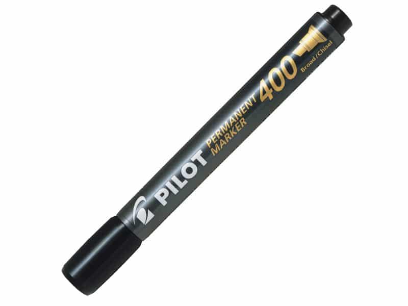 Marqueur permanent Pilot 400 noir biseauté
