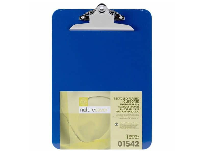 Planchette à pince recyclée Bleu