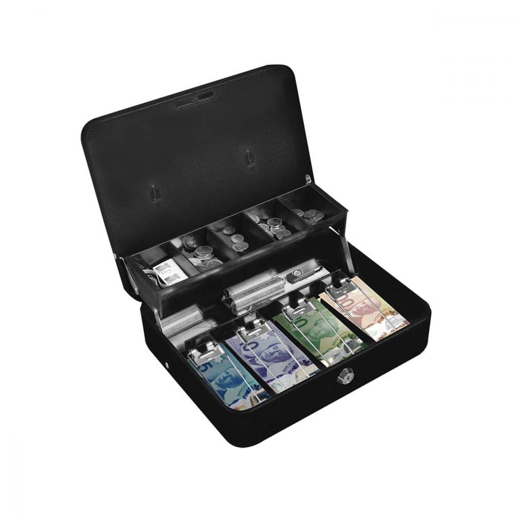 Coffret à argent à serrure avec plateau surélevé