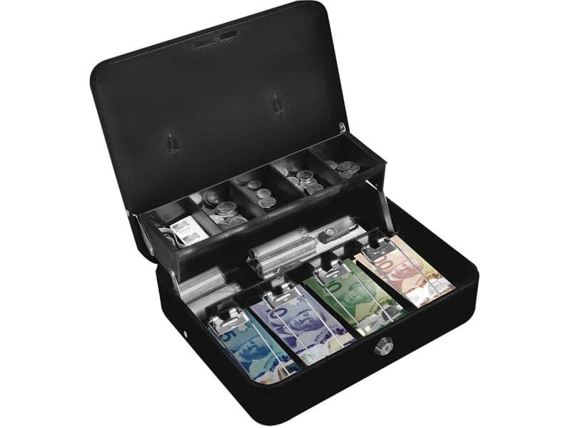Coffret à argent à serrure avec plateau surélevé