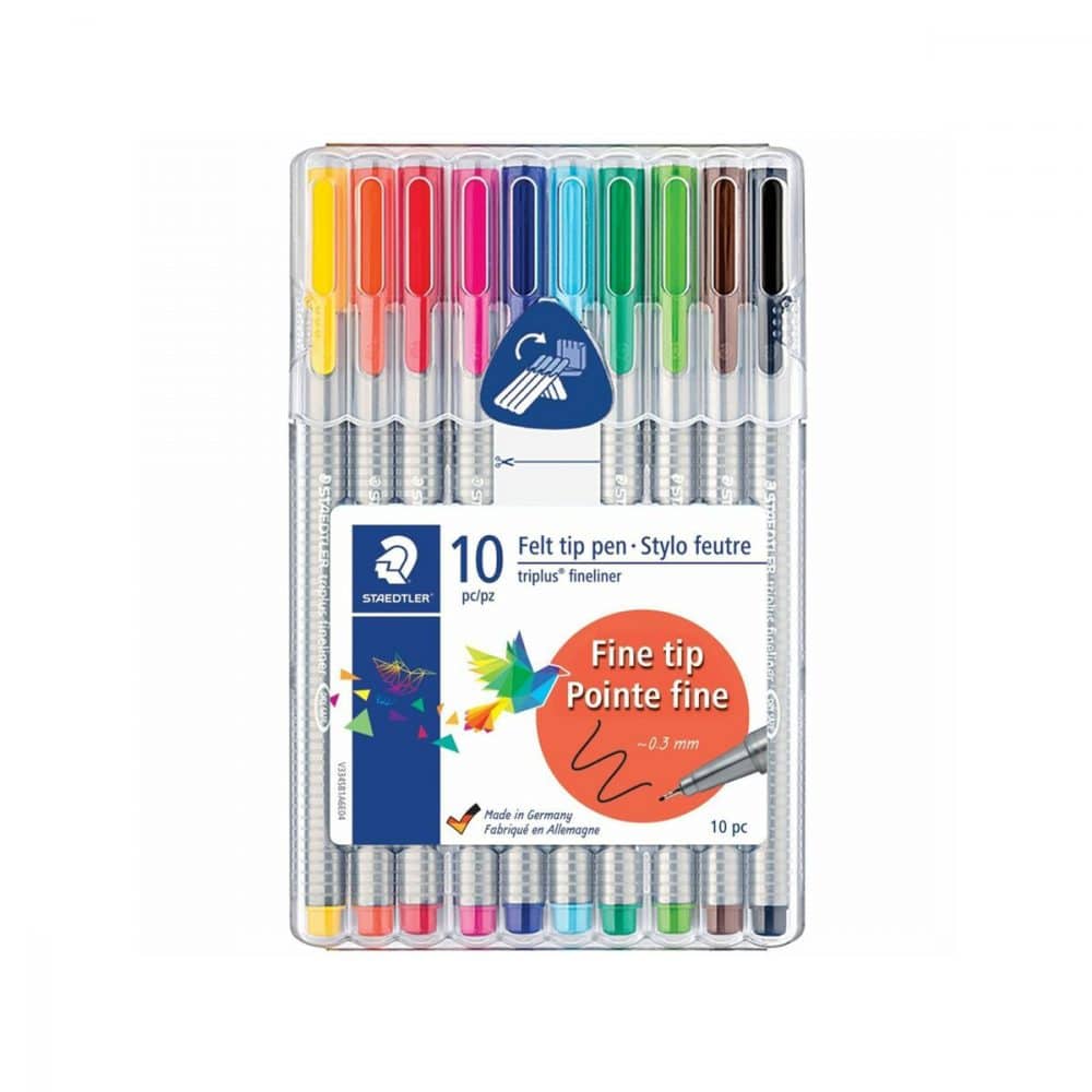 Marqueur Triplus® Fineliner - Staedtler paquet de 10