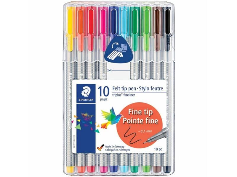 Marqueur Triplus® Fineliner - Staedtler paquet de 10