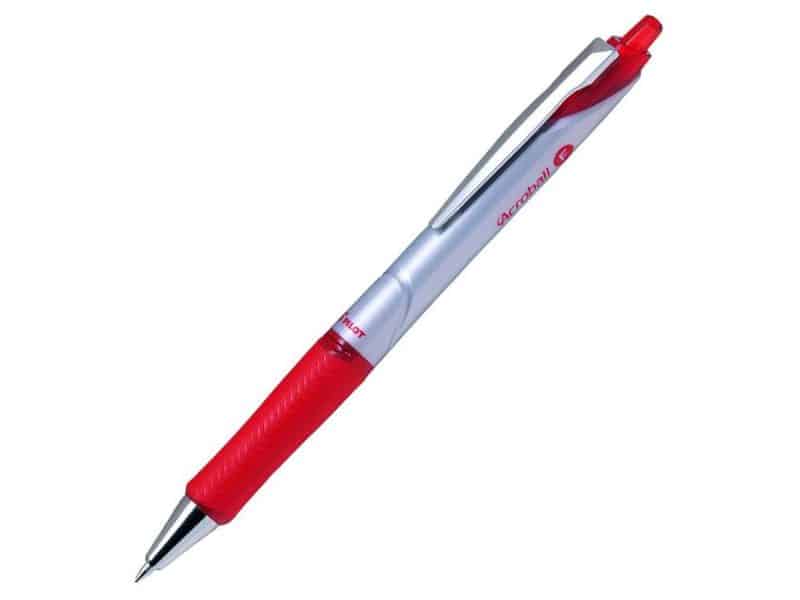 Stylo à bille rétractable Pilot Acroball - pointe fine rouge
