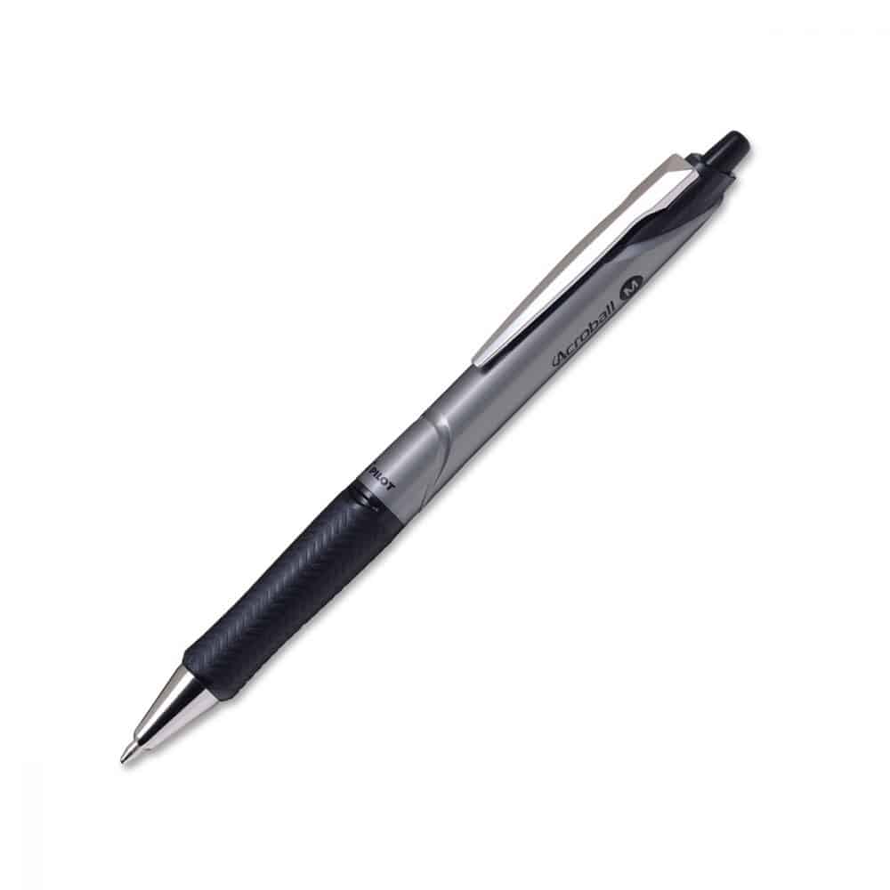 Stylo à bille rétractable Pilot Acroball - pointe M. noir