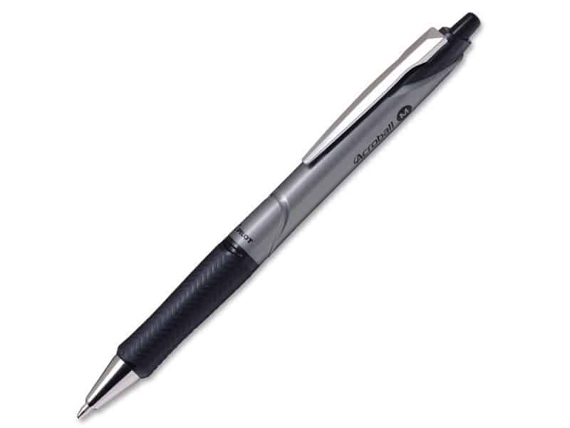 Stylo à bille rétractable Pilot Acroball - pointe M. noir