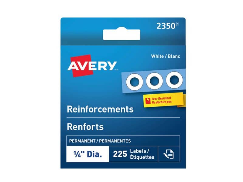Renforts adhésifs blancs Avery