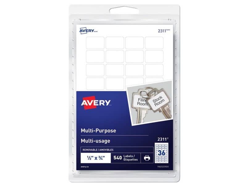 Étiquettes multi-usages Avery 1/2 x 3/4 po