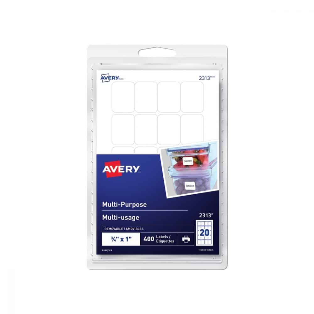 Étiquettes multi-usages Avery 3/4 x 1 po