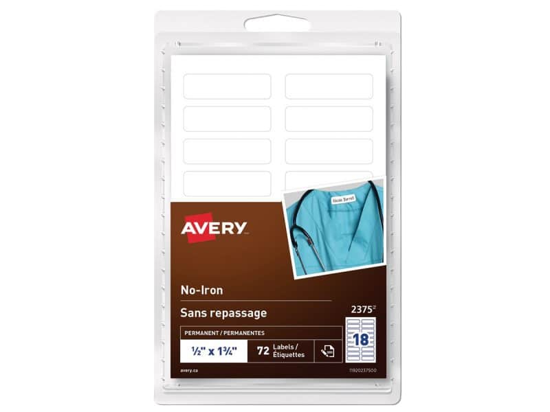 Étiquettes pour vêtements sans repassage