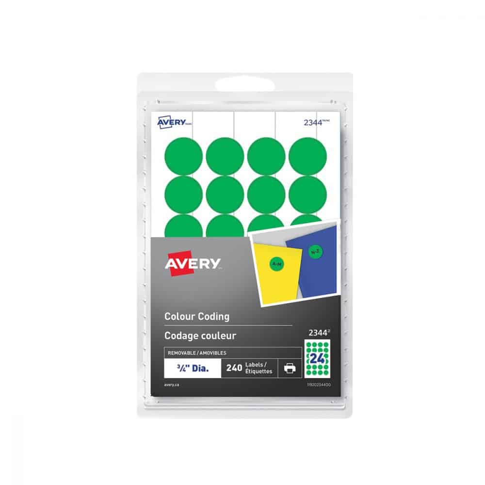 ETIQ.ROND 3/4 VERT
