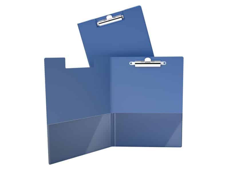 Écritoire avec pince format lettre - bleu