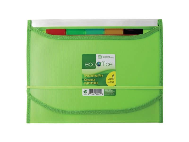 Classeur expansible EcoOffice avec fenêtre - 6 pochettes