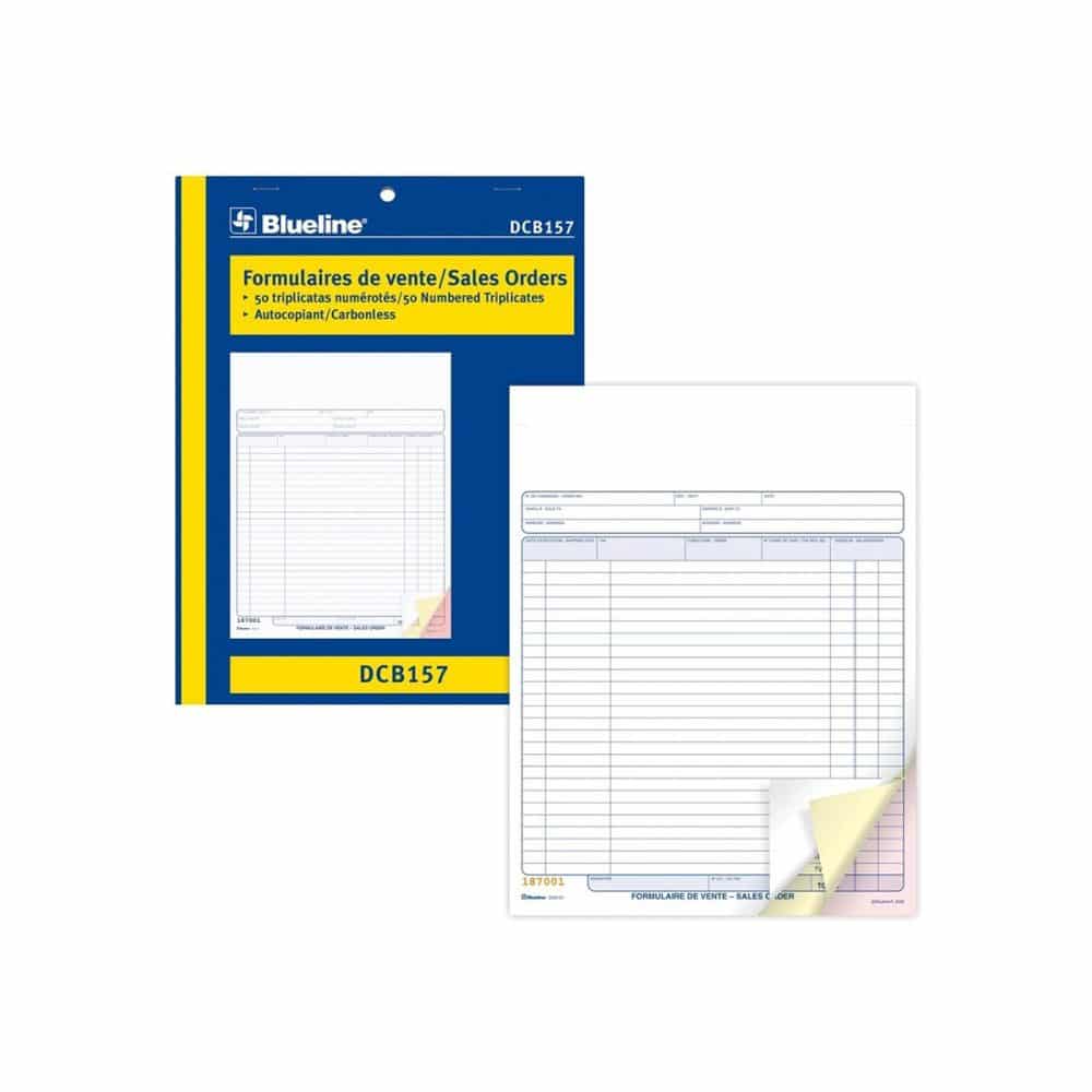 Formulaire de vente Blueline DCB157