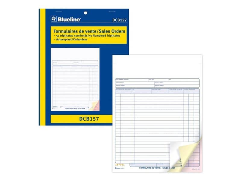 Formulaire de vente Blueline DCB157