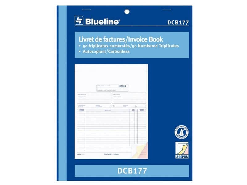 Livret de factures Blueline DCB177