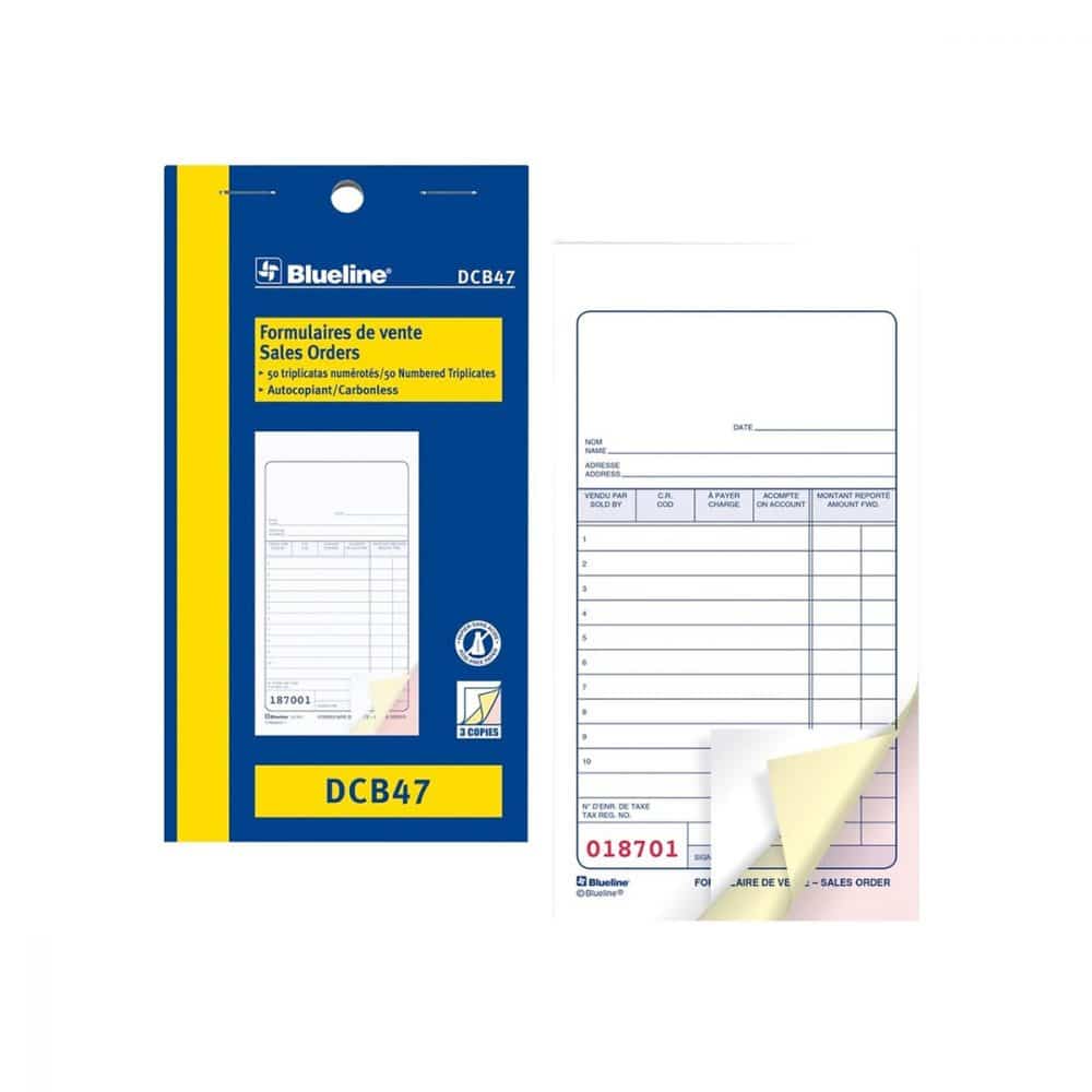 Formulaires de vente Blueline DCB47
