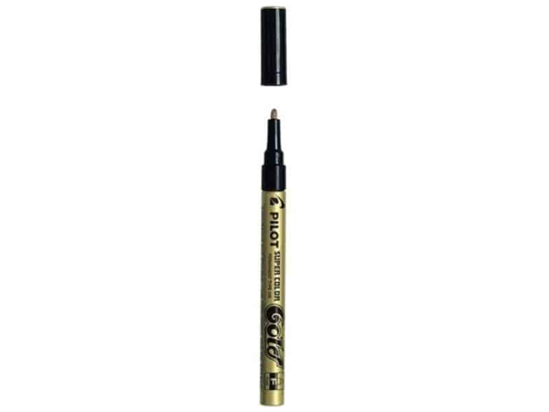 Marqueur permanent Super Color Pilot pointe large or