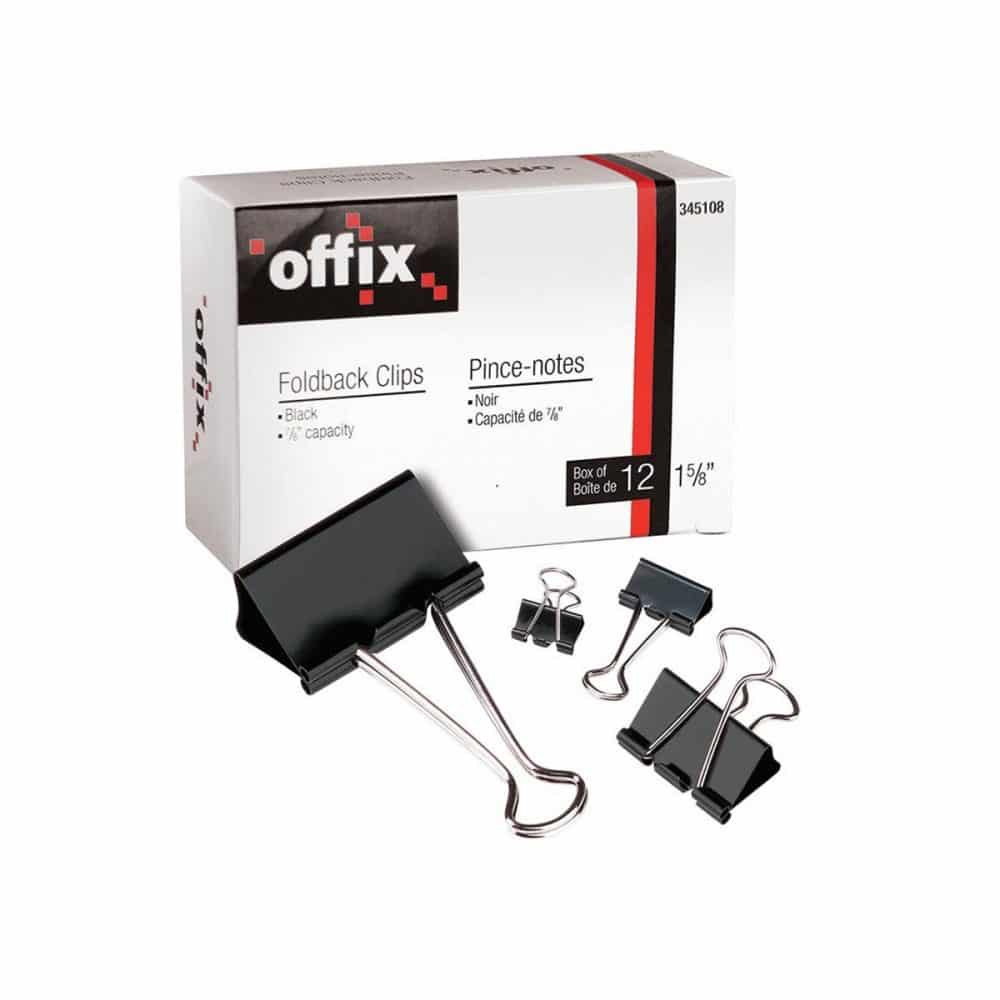 Pinces-notes repliables Offix 9/16po