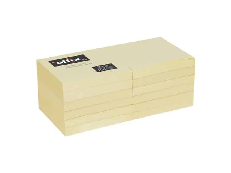 Feuillets autoadhésifs Offix 3 x 3 po.