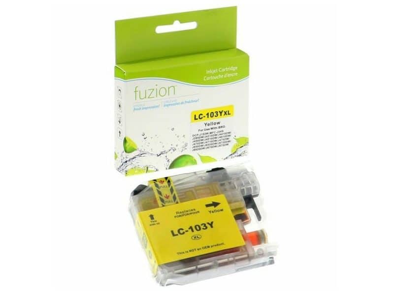 Cartouche jet d'encre compatible avec Brother 103 jaune