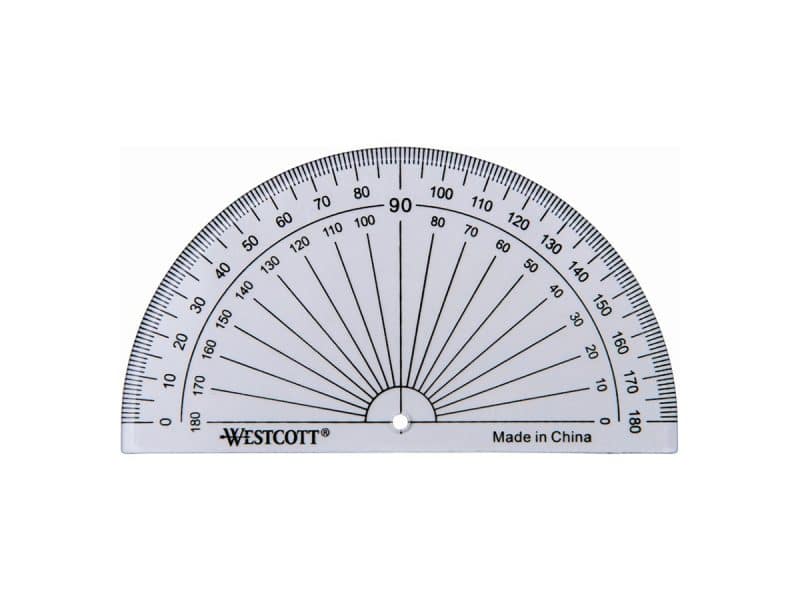Rapporteur d'angles 180° Westcott