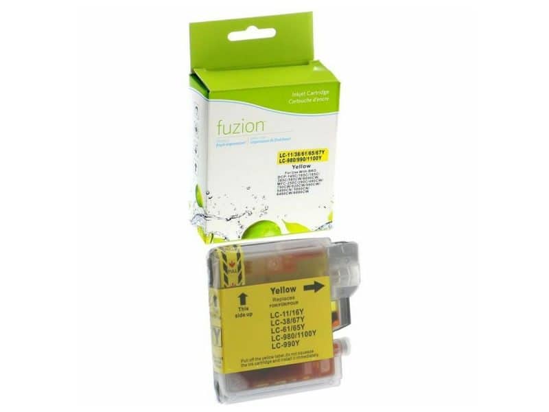 Cartouche jet d'encre compatible avec Brother 61 jaune