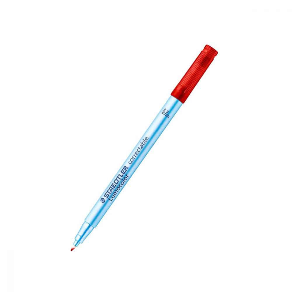 Marqueur effaçable Staedtler Lumocolor - fin rouge