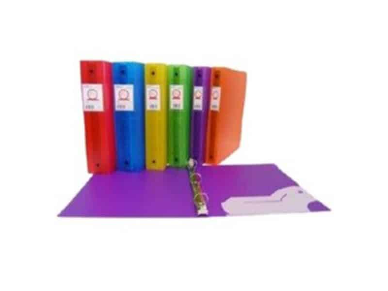 Relieur en poly translucide 1 po, couleurs assorties