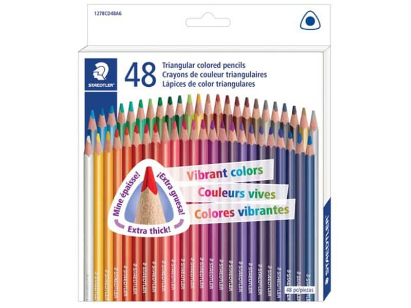 Ensemble de 48 crayons de couleur triangulaires Staedtler