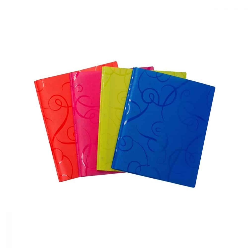 Duo-tang attaches et pochettes VLB Swirl couleurs assorties