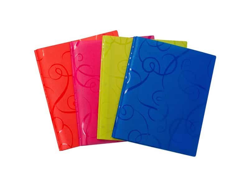 Duo-tang attaches et pochettes VLB Swirl couleurs assorties