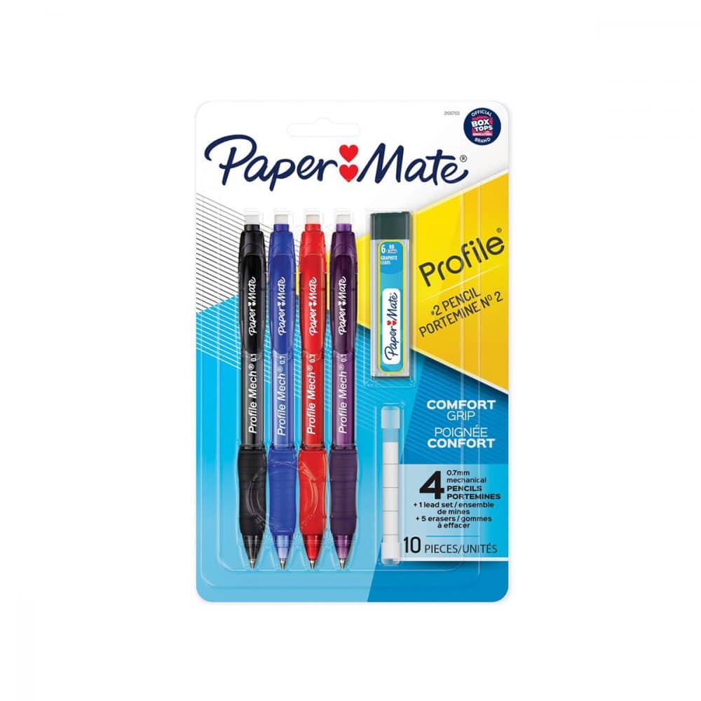 Ensemble de 4 porte-mines PaperMate Profile 0.7mm