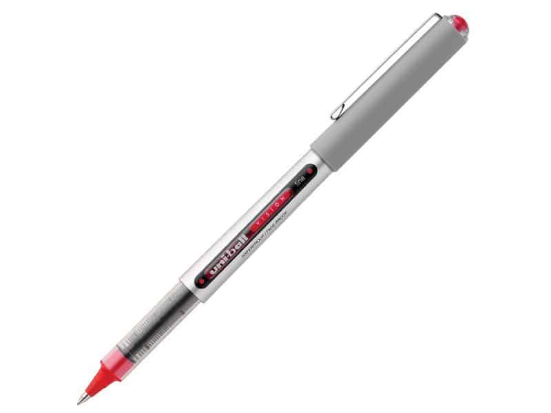 Stylo Uniball Vision pointe fine - rouge
