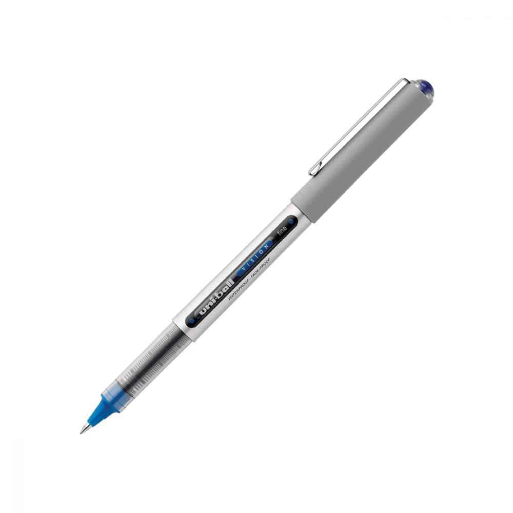 Stylo Uniball Vision pointe fine - bleu