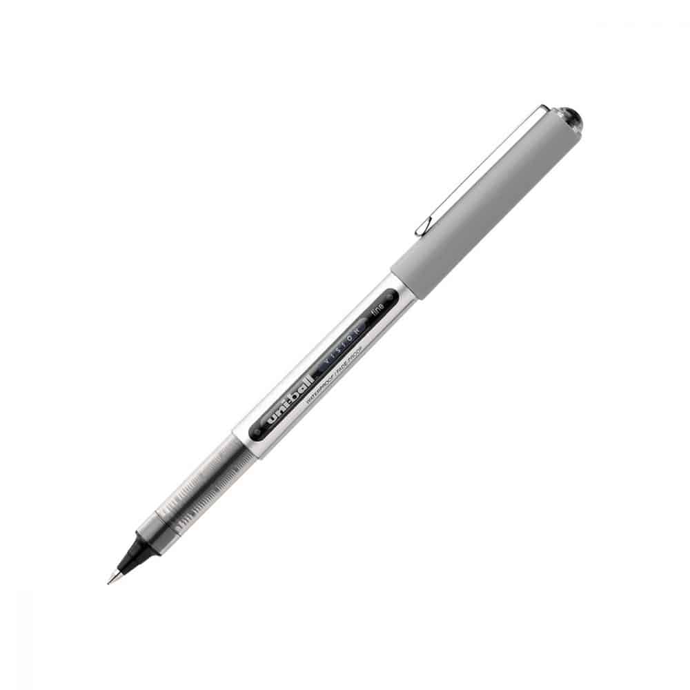 Stylo Uniball Vision pointe fine - noir