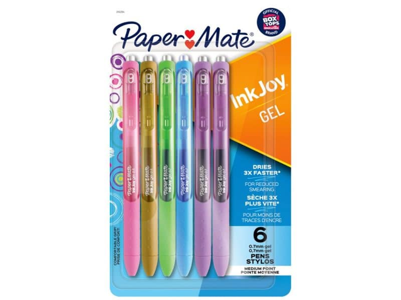 Paquet de 6 stylos gel Paper Mate InkJoy pastels 0.7mm