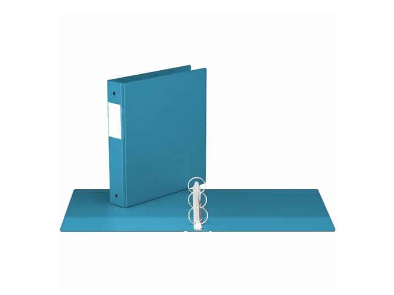 Reliure indispensable avec anneaux ronds1,5po turquoise