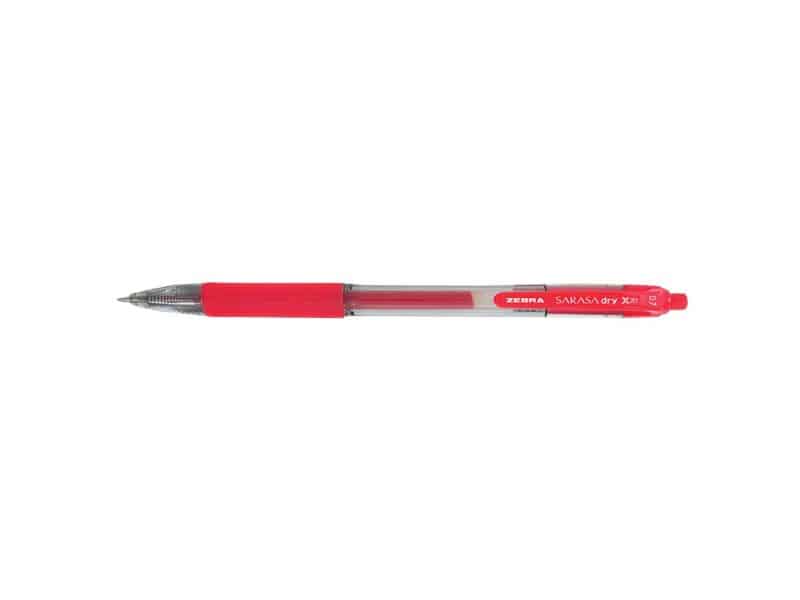 Stylo à bille roulante rétractable Sarasa 0.7 - rouge