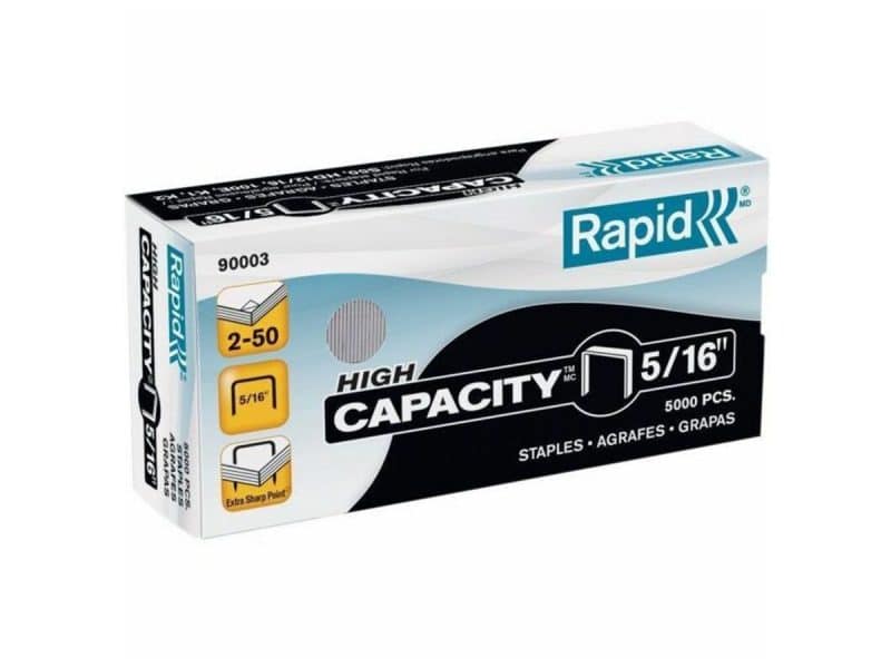 Agrafes haute capacité Rapid 5/16 ( boîte de 5000)