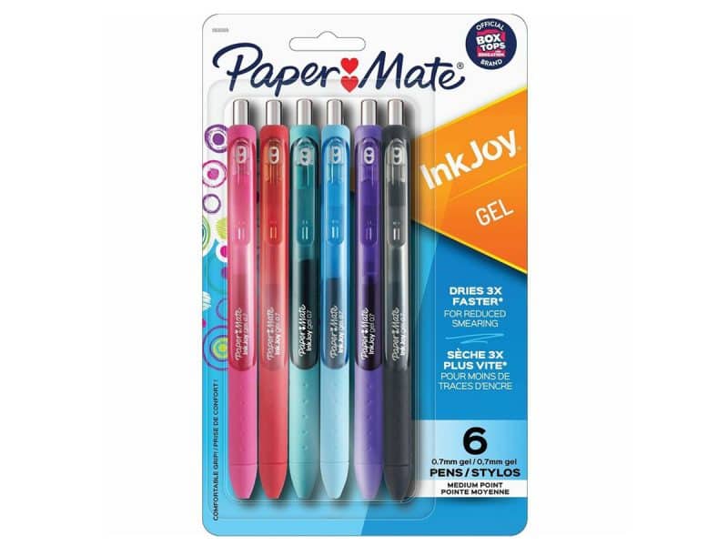 Paquet de 6 stylos à bille rétractables PaperMate InkJoy®