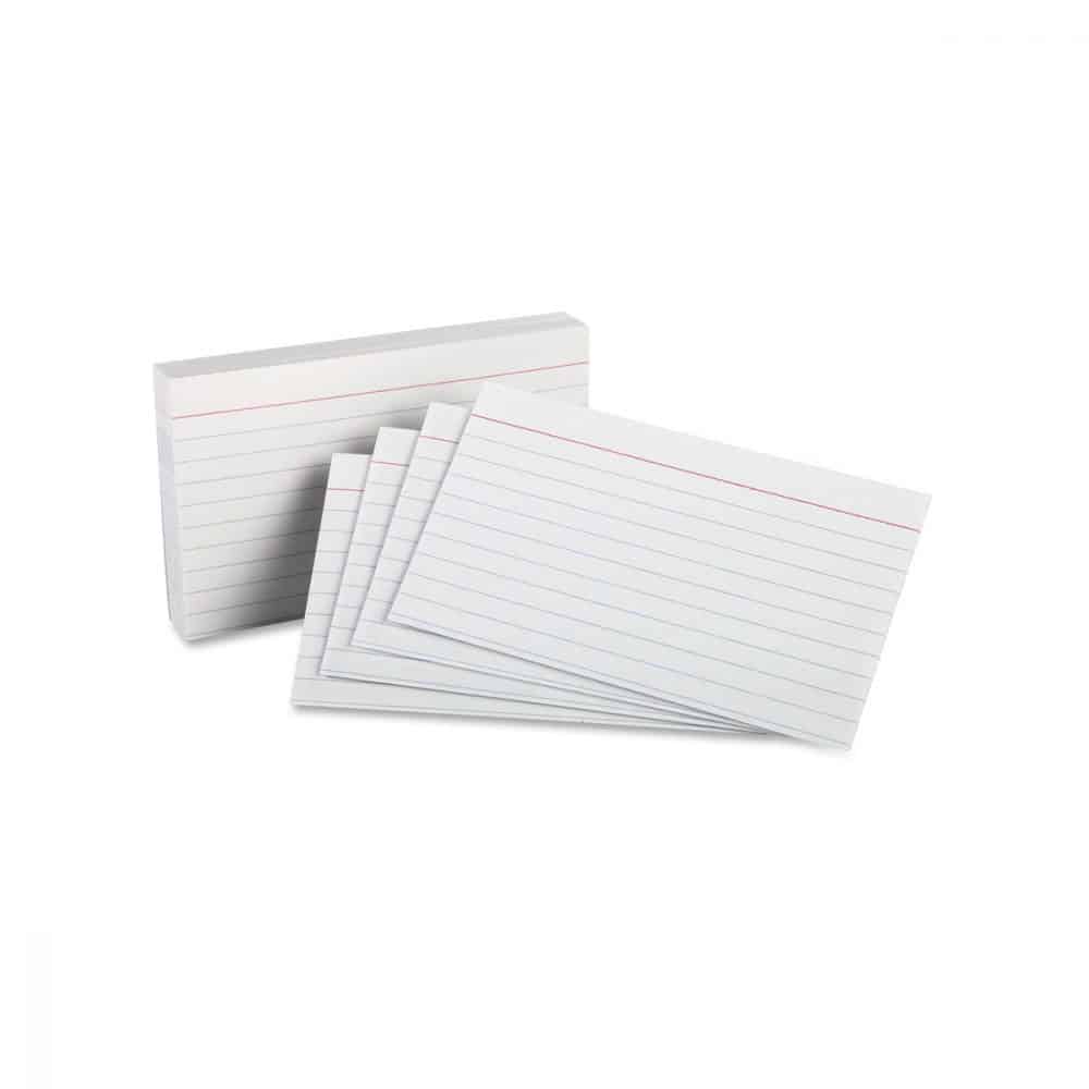 Fiches lignées 3x5 pouces