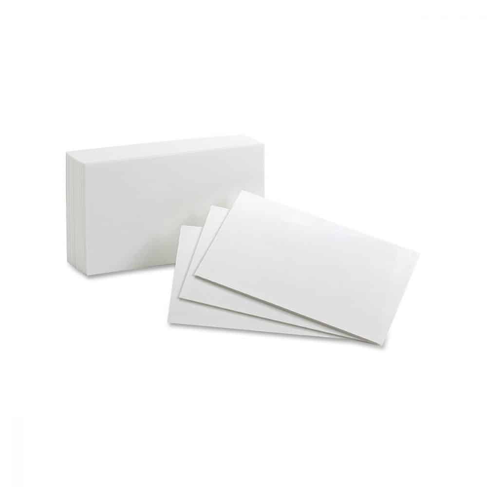 FICHE UNI 5X8 (100) BLANC
