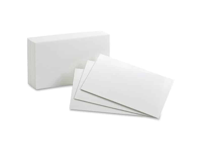 FICHE UNI 5X8 (100) BLANC