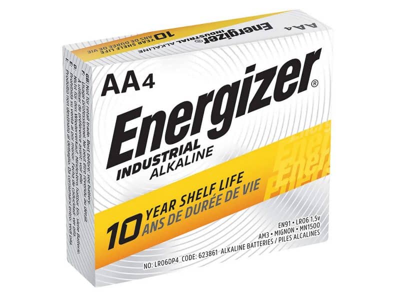 Paquet de 4 batteries AA Energizer industrielles