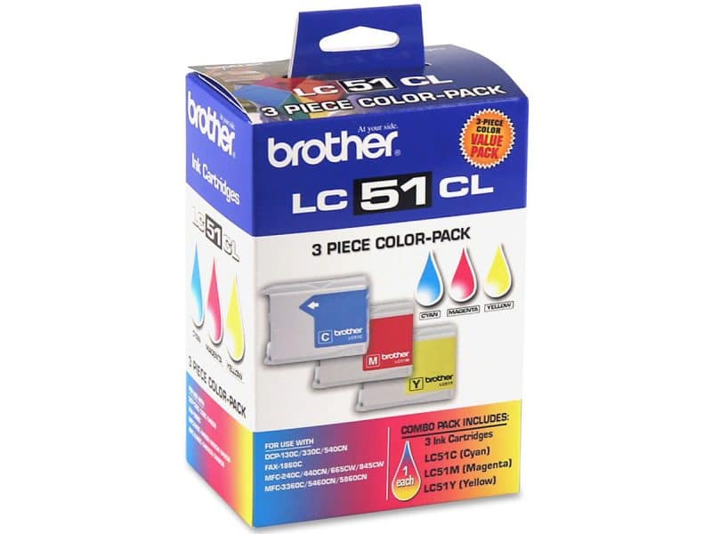 Paquet de 3 cartouches jet d'encre Brother LC51 couleur(CYM)