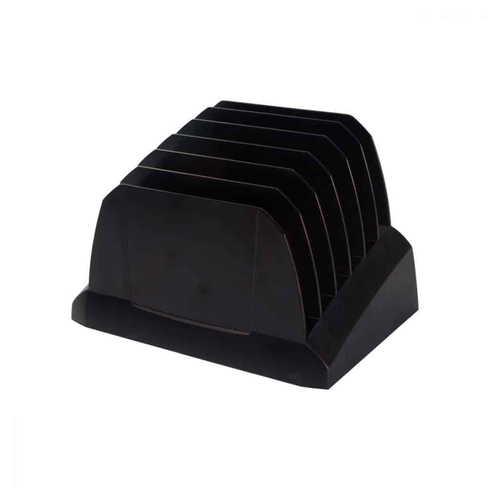 Classeur vertical 6 compartiments Noir Storex