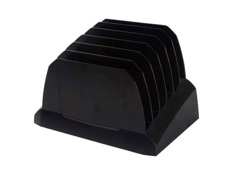 Classeur vertical 6 compartiments Noir Storex