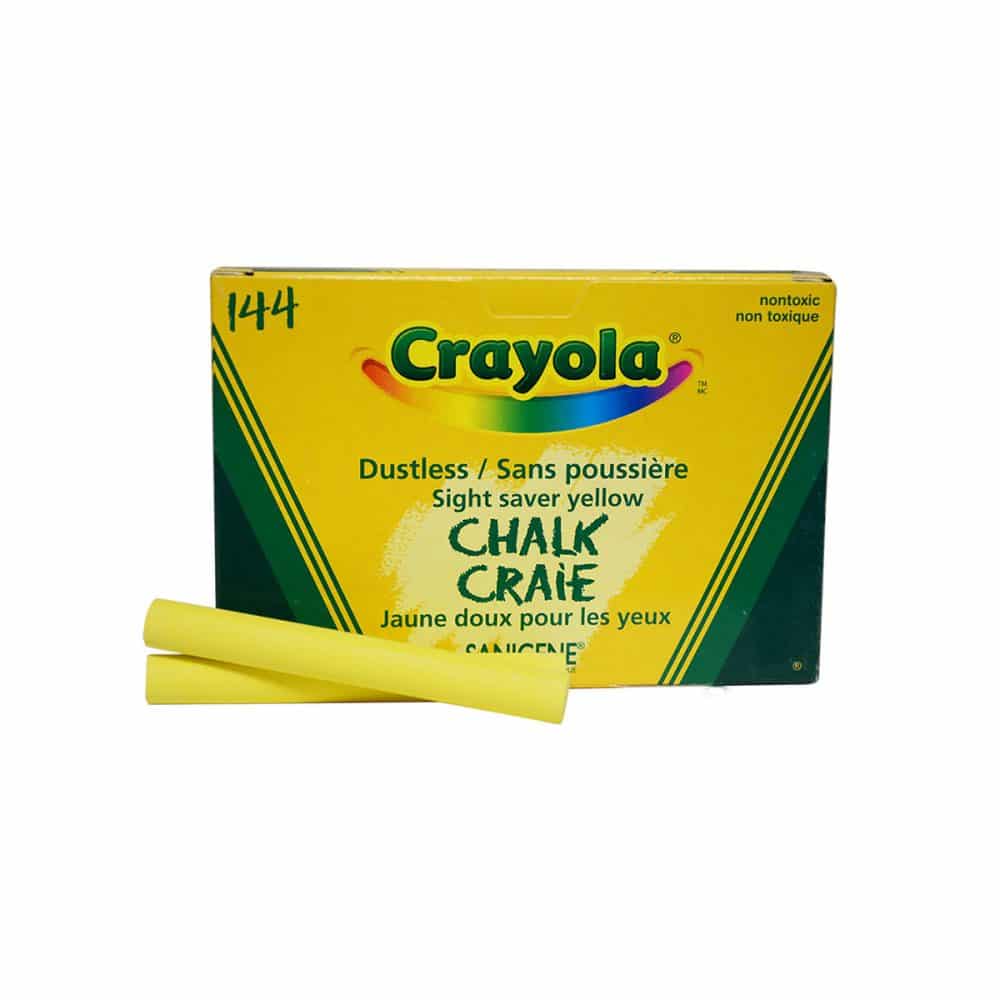 CRAIE SANS POUSSIÈRE JAUNE - BOITE DE 144